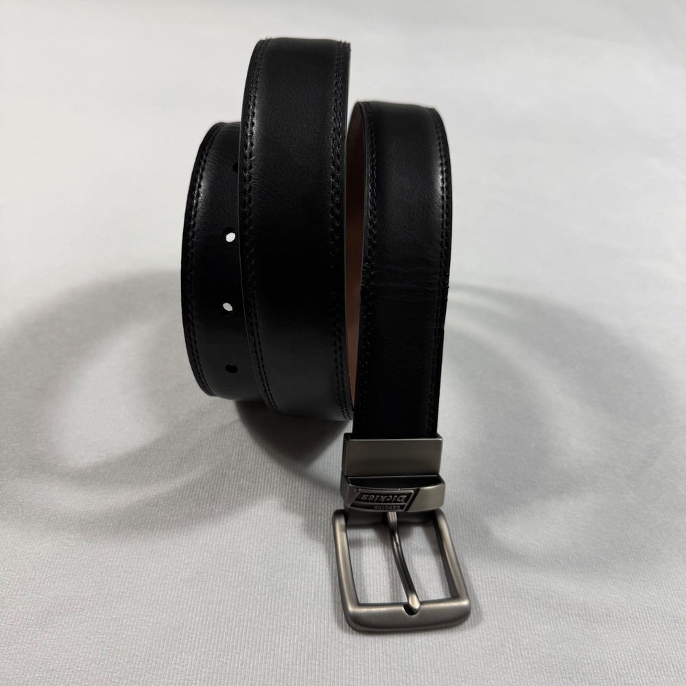 Dickies Genuine Leather Reversible Belt Black‎ to Brown Size 40 EUC